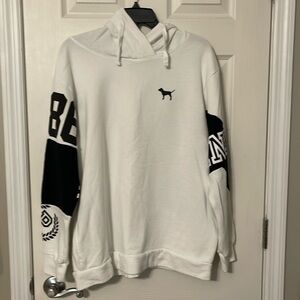 Victoria’s Secret Pink, color block hoodie, black and white, Large